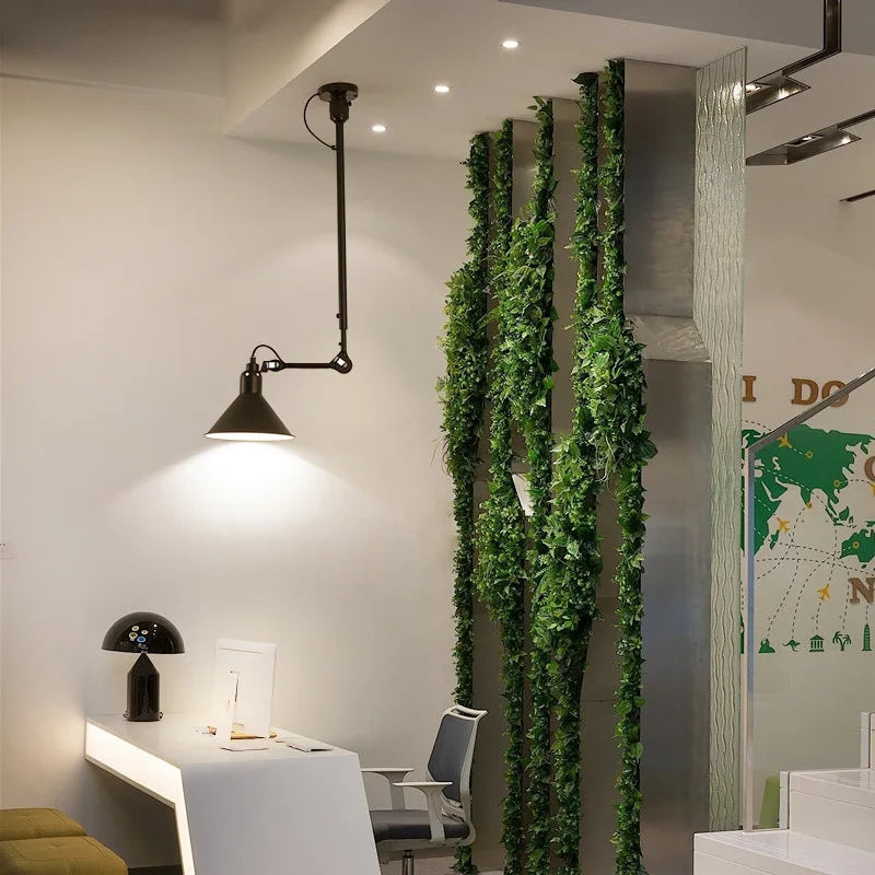 lustre rétro style américain avec abat-jour réglable en longueur - vue 4 sur 21