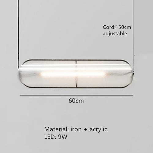 Moderne LED-Pendelleuchte mit verstellbarem Kabel für Bar und Büro - vue 13 sur 12