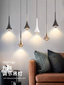 Bedroom bedside chandelier modern simple can lift creative light luxury main bed headlamp small chandelier restaurant chandelier
