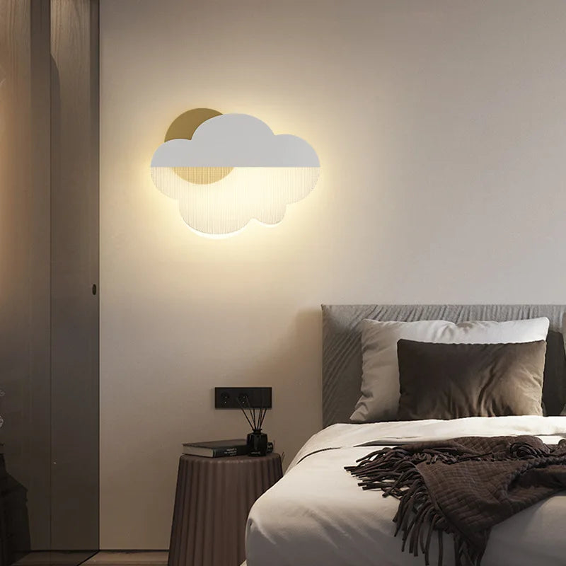 applique murale led en acrylique forme nuage pour chambre d'enfant - vue 2 sur 7