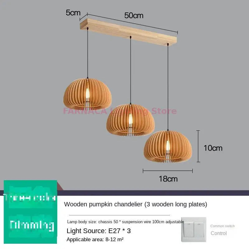 Nordischer Kronleuchter Wabi-Sabi Design aus Vintage-Holz für moderne Dekoration