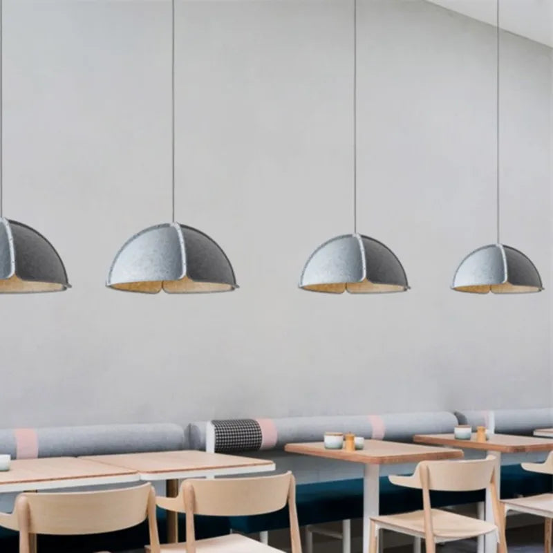 Suspension Éclairage acoustique feutre postmoderne minimaliste design pour salon chambre salle à manger suspension - vue 6 sur 8