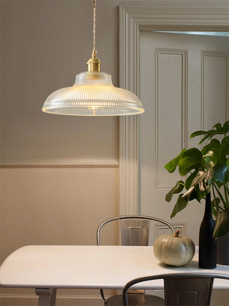suspension moderne en laiton et verre pour intérieur - vue 6 sur 30