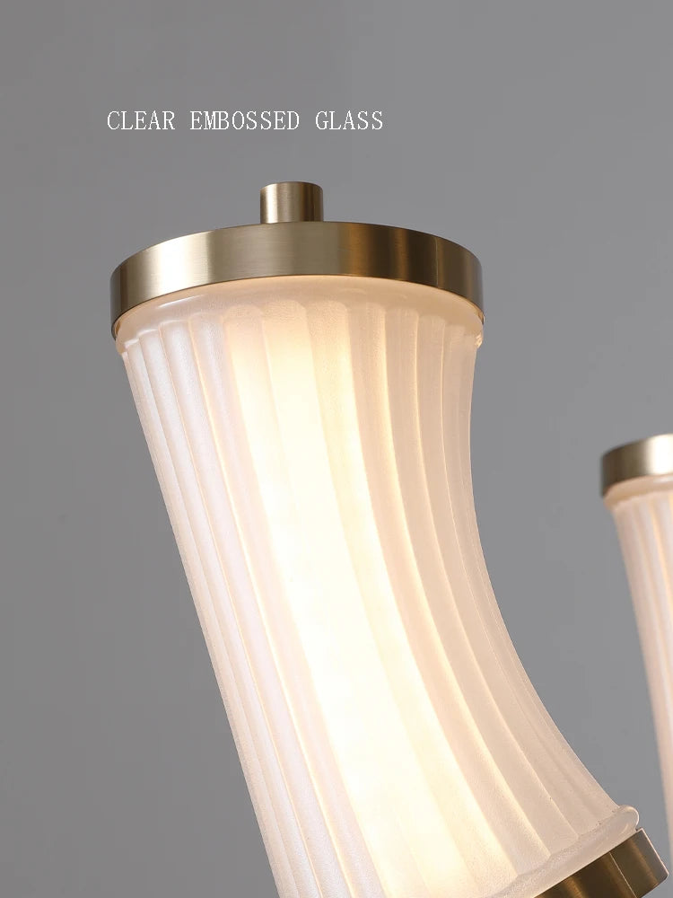 Kronleuchter LED aus Glas modernes Luxusdesign - vue 6 sur 13