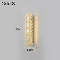 applique murale led ovale en cristal pour décoration intérieure