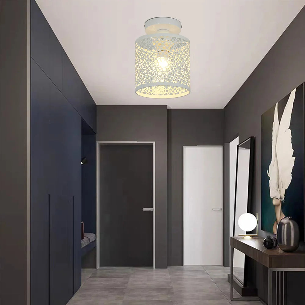 Moderne Pendelleuchte aus Eisen im Retro-Stil für stilvolle Wohnraumbeleuchtung - vue 4 sur 7