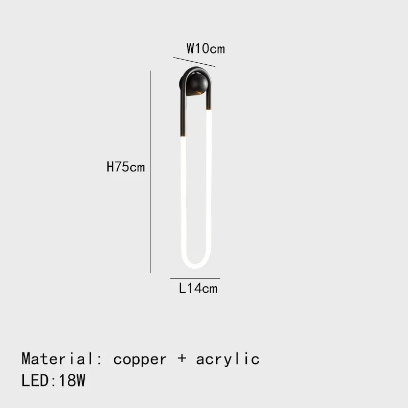 Moderne LED-Wandleuchte in Ellipsenform für die Innendekoration