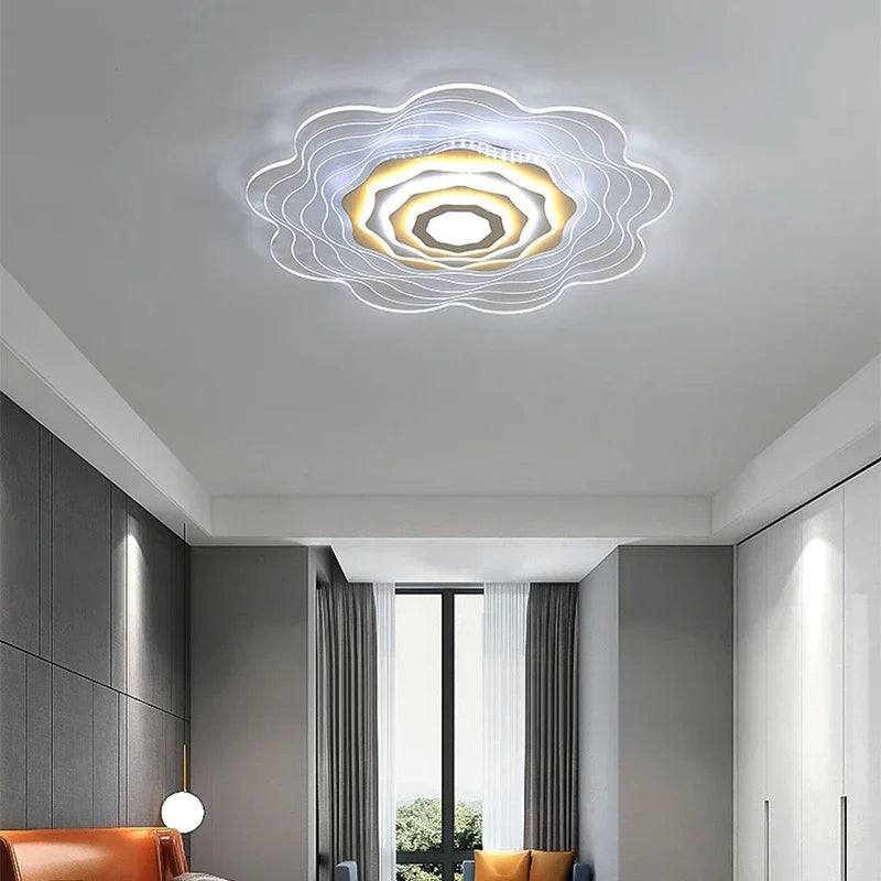 plafonnier led moderne en acrylique pour intérieur élégant - vue 7 sur 9