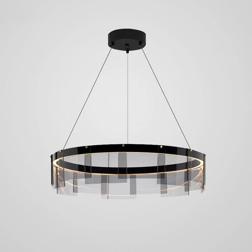 Moderner LED-Kronleuchter aus Glas für die Innendekoration - vue 2 sur 9