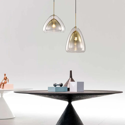 Nordische Design-Pendelleuchte aus Glas für moderne Inneneinrichtung - vue 2 sur 15