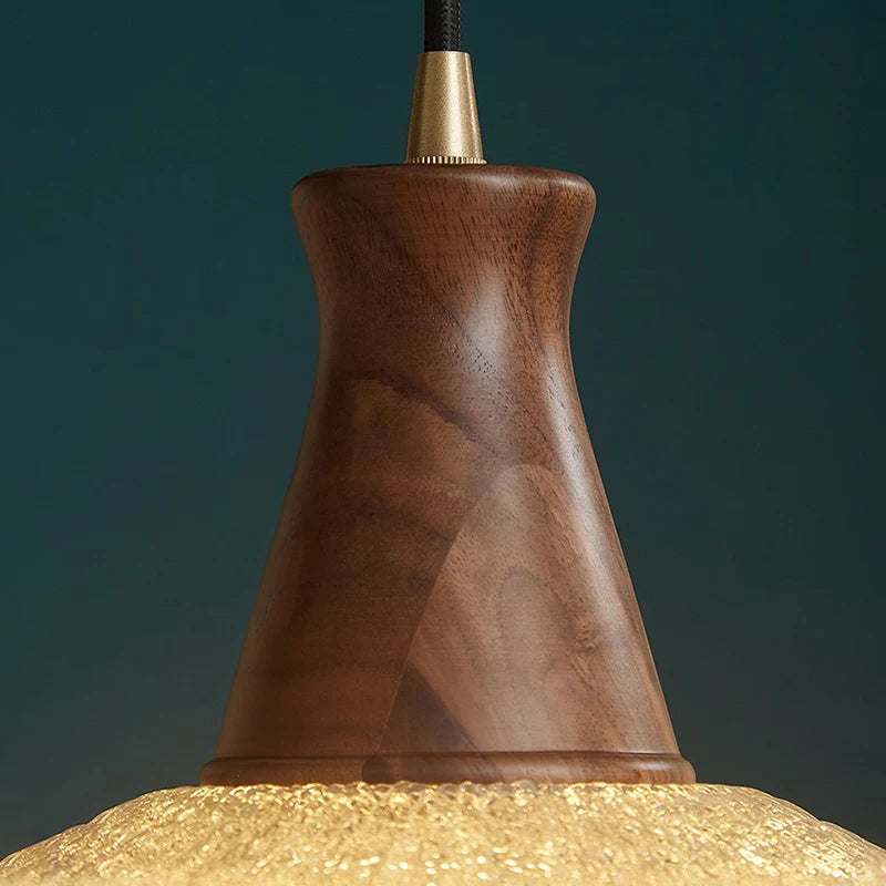 lustre suspension en laiton et verre pour décoration intérieure - vue 5 sur 8