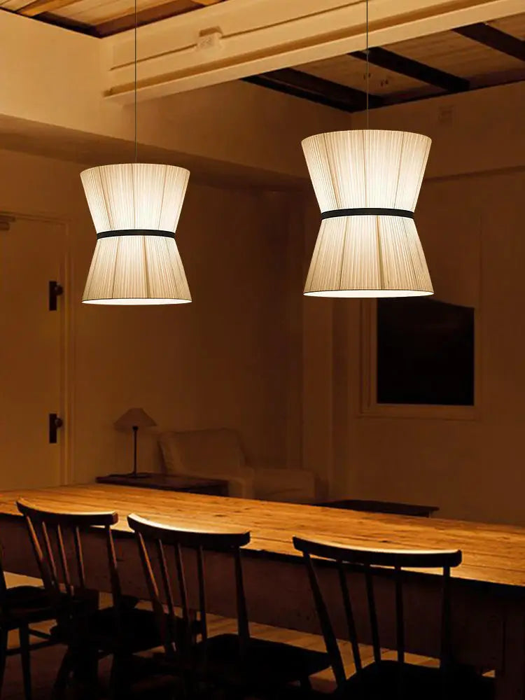 lustre en tissu wabi sabi pour décoration intérieure moderne - vue 3 sur 9