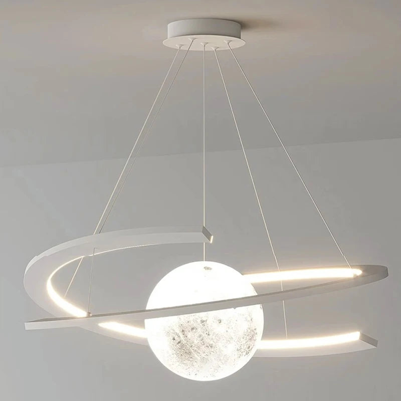 Modern minimalist LED dining room chandelier Nordic personality indoor living room lights, kitchen bar decoration chandelier - vue 6 sur 6