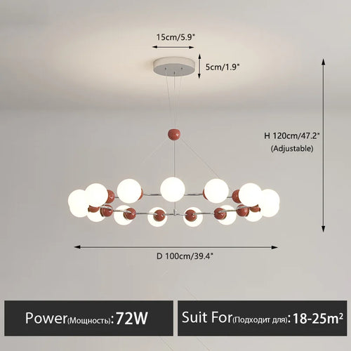 Moderne LED-Pendelleuchte für elegante Innendekoration - vue 13 sur 22
