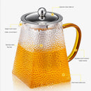 theiere verre martelee avec filtre inox resistante chaleur