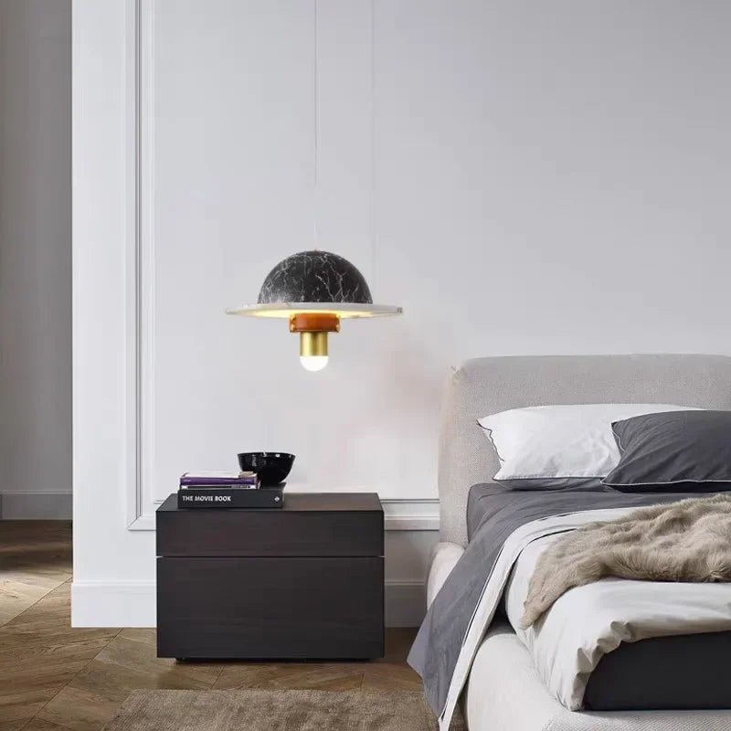suspension en marbre design nordique pour intérieur moderne - vue 5 sur 9
