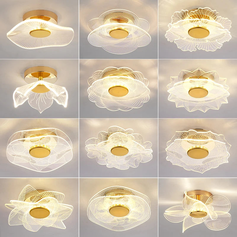 plafonnier led moderne en acrylique design pour intérieur décoratif - vue 4 sur 18
