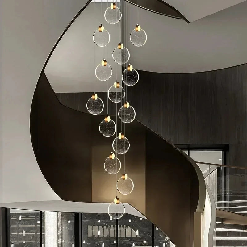 suspension moderne en cristal de calebasse pour décoration intérieure - vue 5 sur 7
