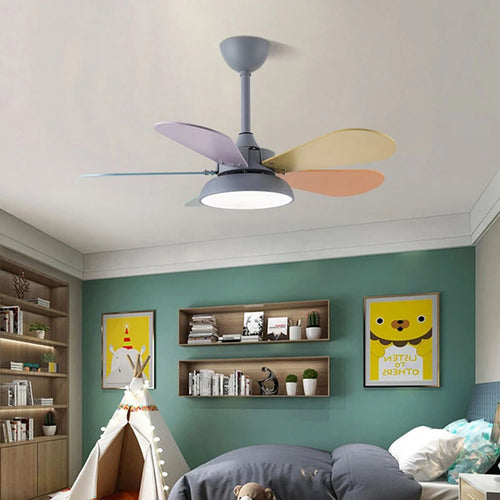 suspension ventilateur led moderne avec télécommande - vue 4 sur 8