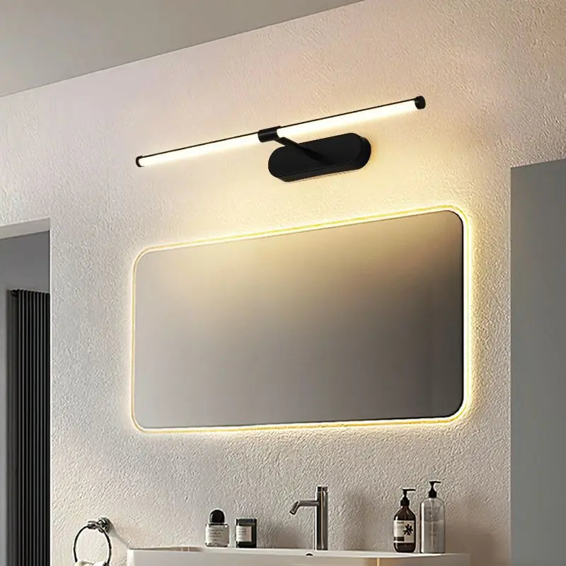 miroir cosmétique antibuée étanche avec éclairage led moderne - vue 5 sur 7