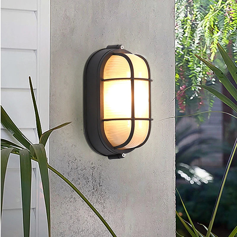 E27 rétro éclairage extérieur LED étanche appliques murales pour jardin cour balcon couloir plafonniers cuivre Vintage applique 220V - vue 3 sur 14
