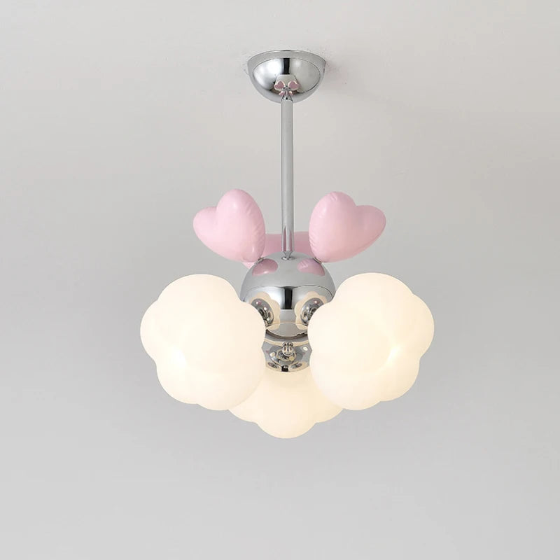 lustre moderne pour chambre d'enfant style princesse chaleureux - vue 4 sur 4