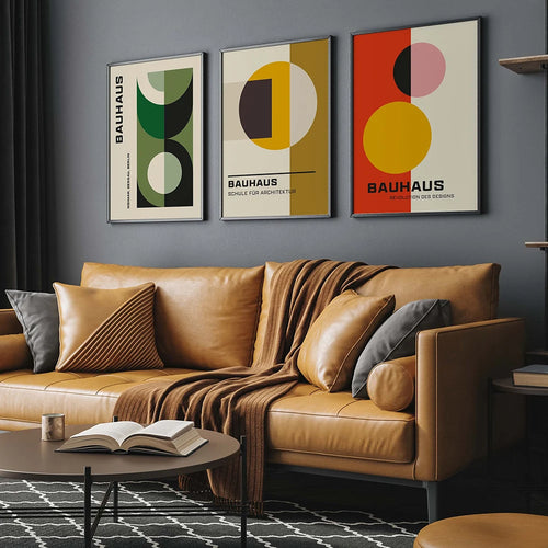 peinture sur toile motifs géométriques style nordique pour décoration moderne