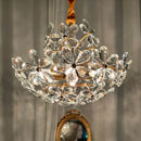 Kronleuchter Deckenleuchte Retro Blume Kristall LED Luxus Dekoration