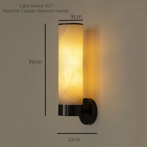 Moderne minimalistische LED-Wandleuchte aus natürlichem Marmor - vue 11 sur 10
