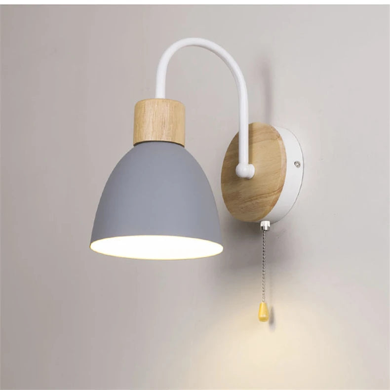Moderne nordische Wandleuchte Macaron mit LED-Schalter für die Wohnungsdekoration - vue 13 sur 18