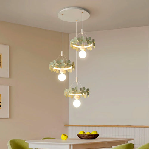 Minimalistische Pendelleuchte mit kreativem Blumenmotiv, modernes Design - vue 2 sur 10