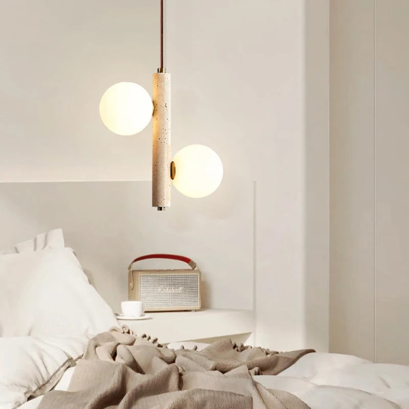 lustre en pierre rétro pour décoration intérieure élégante - vue 2 sur 8