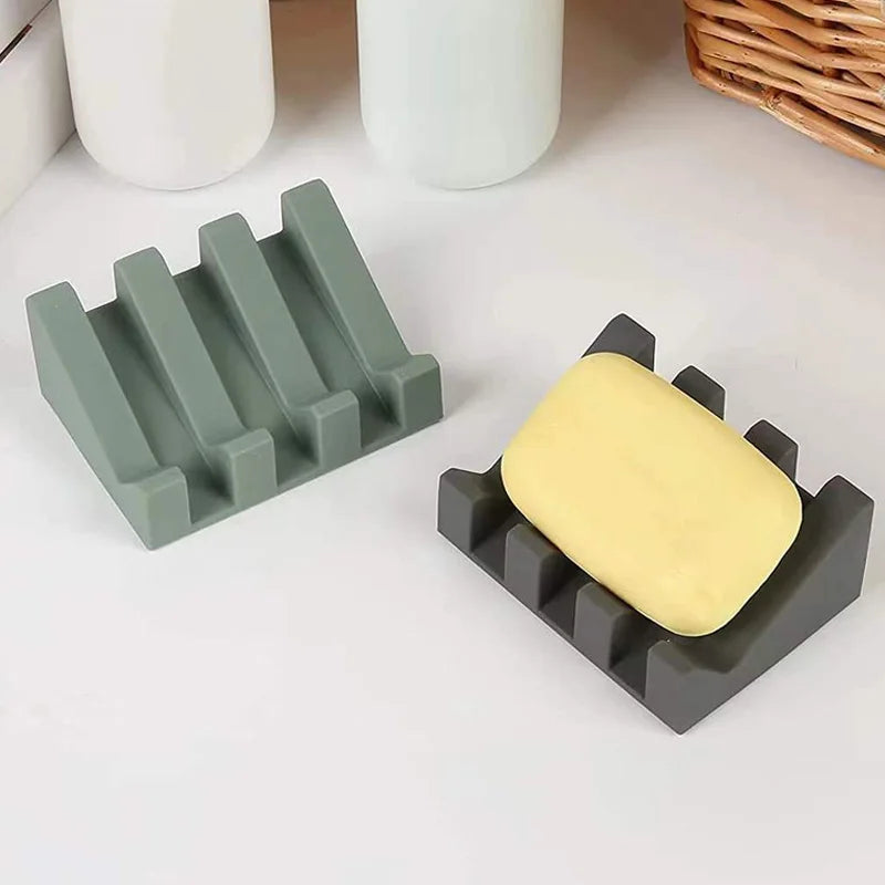 Porte-savon en silicone égouttoir créatif pour éponge et savon