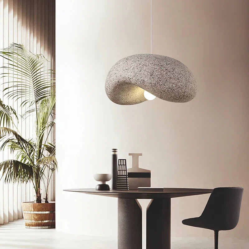 lustre wabi sabi style japonais pour cuisine et salon - vue 6 sur 9