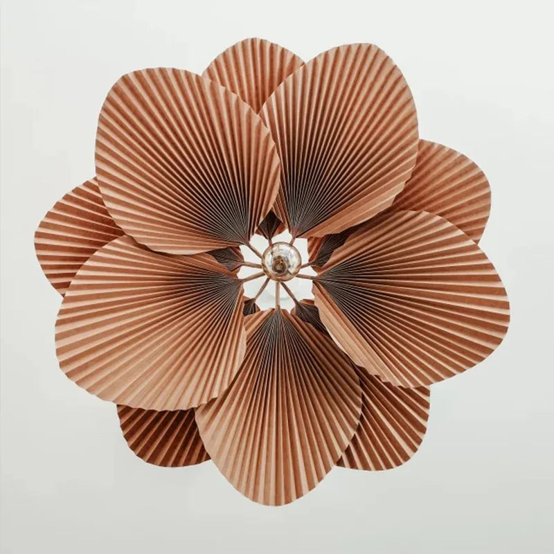 lustre nordique wabi-sabi en forme d'éventail pour décoration créative - vue 7 sur 8