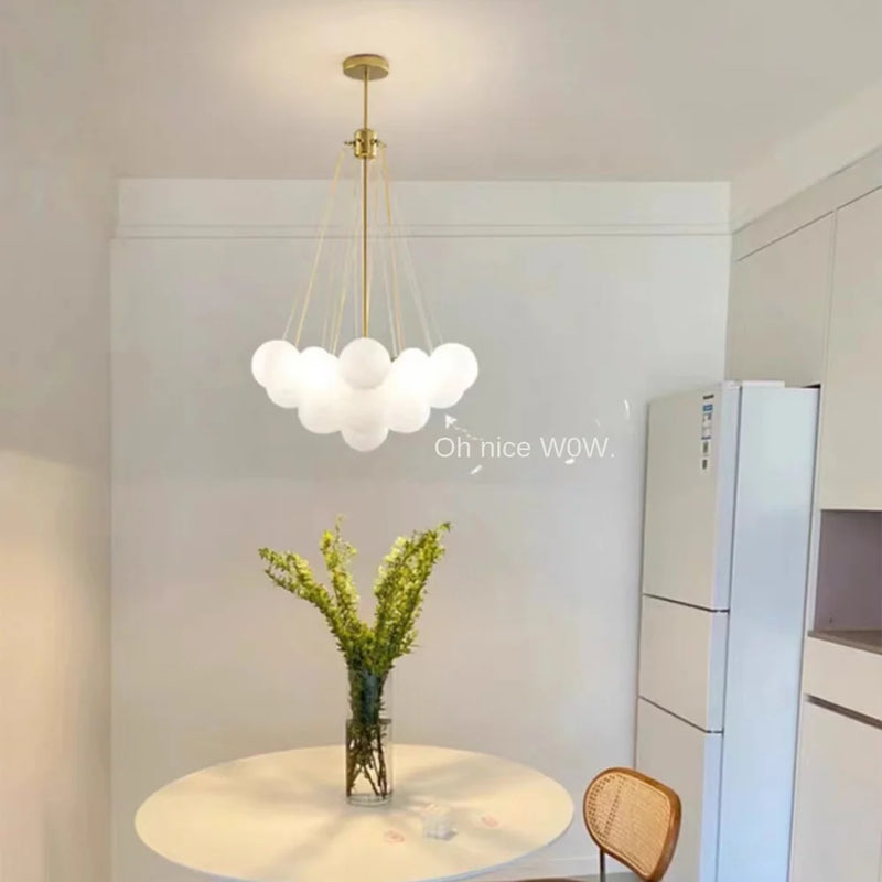 lustre suspendu moderne en verre pour décoration intérieure