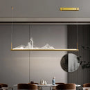 SANDYHA Pendelleuchte Schneeberge Chinesischer Stil Designer Landschaft Kreative LED-Leuchte für Wohnzimmer Esszimmer Bar