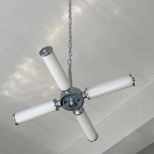 Vintage LED-Kronleuchter im Retro-Design mit Sputnik-Optik, dekorative Beleuchtung - vue 3 sur 6