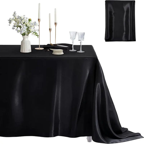 Nappe satin douce decorative pour table fete mariage
