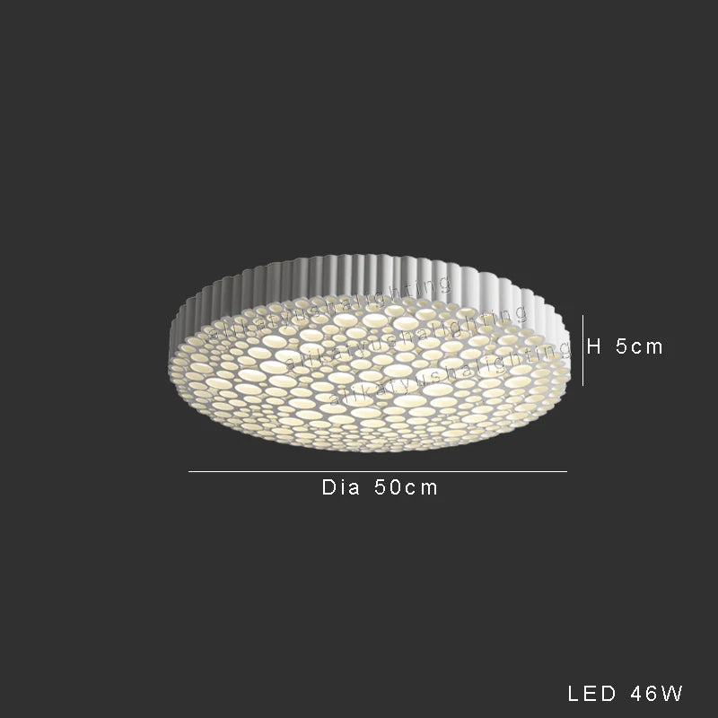 plafonnier led minimaliste en nid d'abeille créatif et élégant