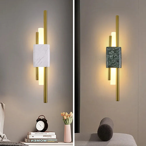 Luxuriöse Wandleuchte aus Marmor – Ideal für Hotels - vue 4 sur 8