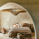 Moderner Rattan-Kronleuchter im nordischen Stil Schirmdesign