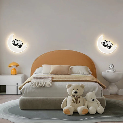 Kreative Panda Astronaut Wandleuchte für das Kinderzimmer - vue 3 sur 8