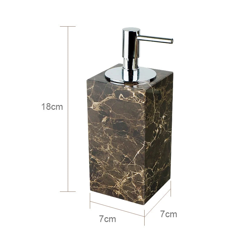 accessoires de salle de bain en marbre naturel ensemble luxe - vue 20 sur 27