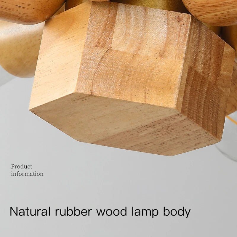 suspension nordique en bois pour décoration intérieure élégante