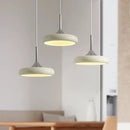 Moderne LED-Pendelleuchte in minimalistischer Scheibenform Weiß
