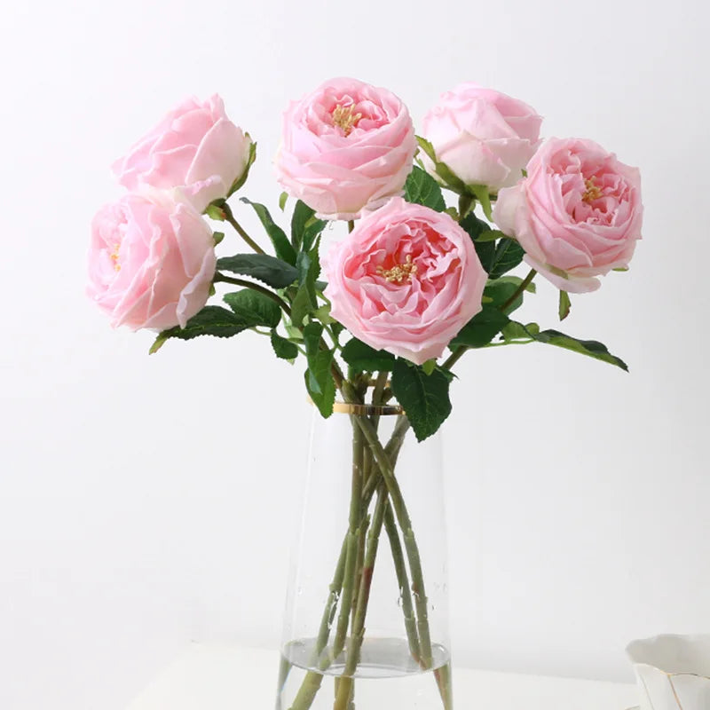 rose de thé artificielle en latex pour décoration et événements - vue 4 sur 11
