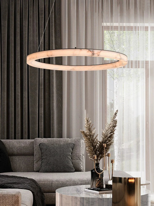 Suspension LED en marbre véritable - vue 5 sur 10
