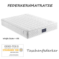 Spring core mattress, 7 zones cold foam mattress, pocket Spring Bay, 160x200cm, 100% Oeko-Tex tested microfas