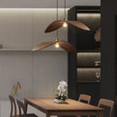 Wabi-Sabi-Kronleuchter aus Holz mit LED für Loft und Treppen